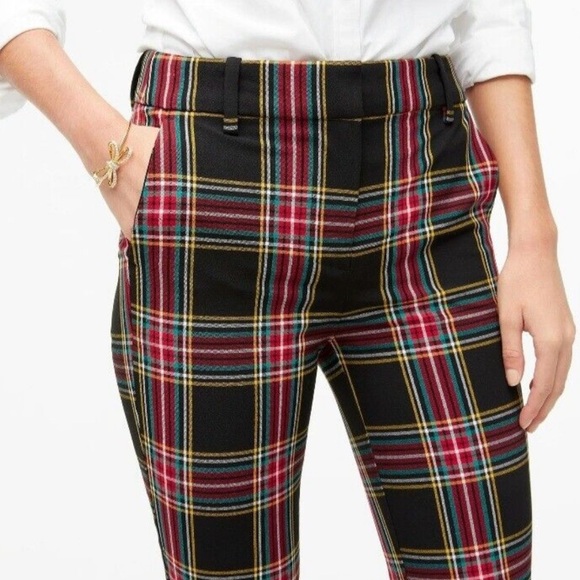 NWT J.Crew Stewart plaid full length trousers. Size 20. - Picture 2 of 7
